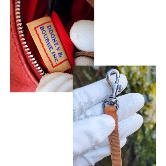 Dooney Bourke Pebbled/Vacchetta Leather Speedy Kendra Satchel Handbag Crossbody - Picture 15 of 15